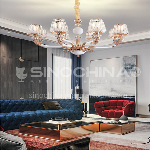American chandelier living room lamps modern minimalist new hall crystal bedroom dining room Hong Kong style light luxury European style lampsBQ-7183
